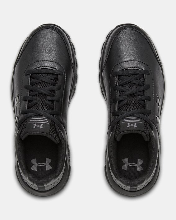 Grade School UA Assert 8 Uniform Synthetic Running Shoes in Black image number 2